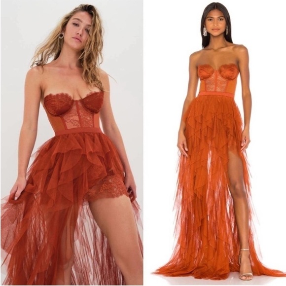 NWT For Love and Lemons x Revolve Bustier Gown - Picture 1 of 9